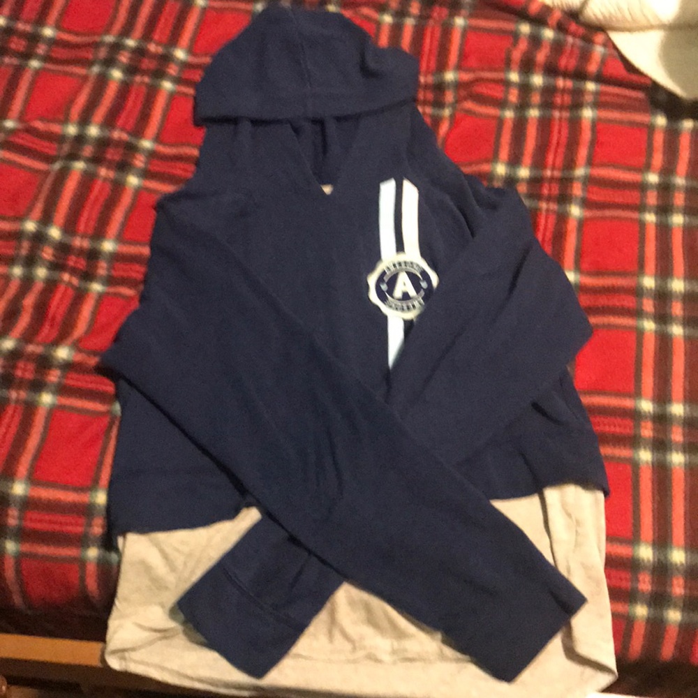 Blue and grey sweater